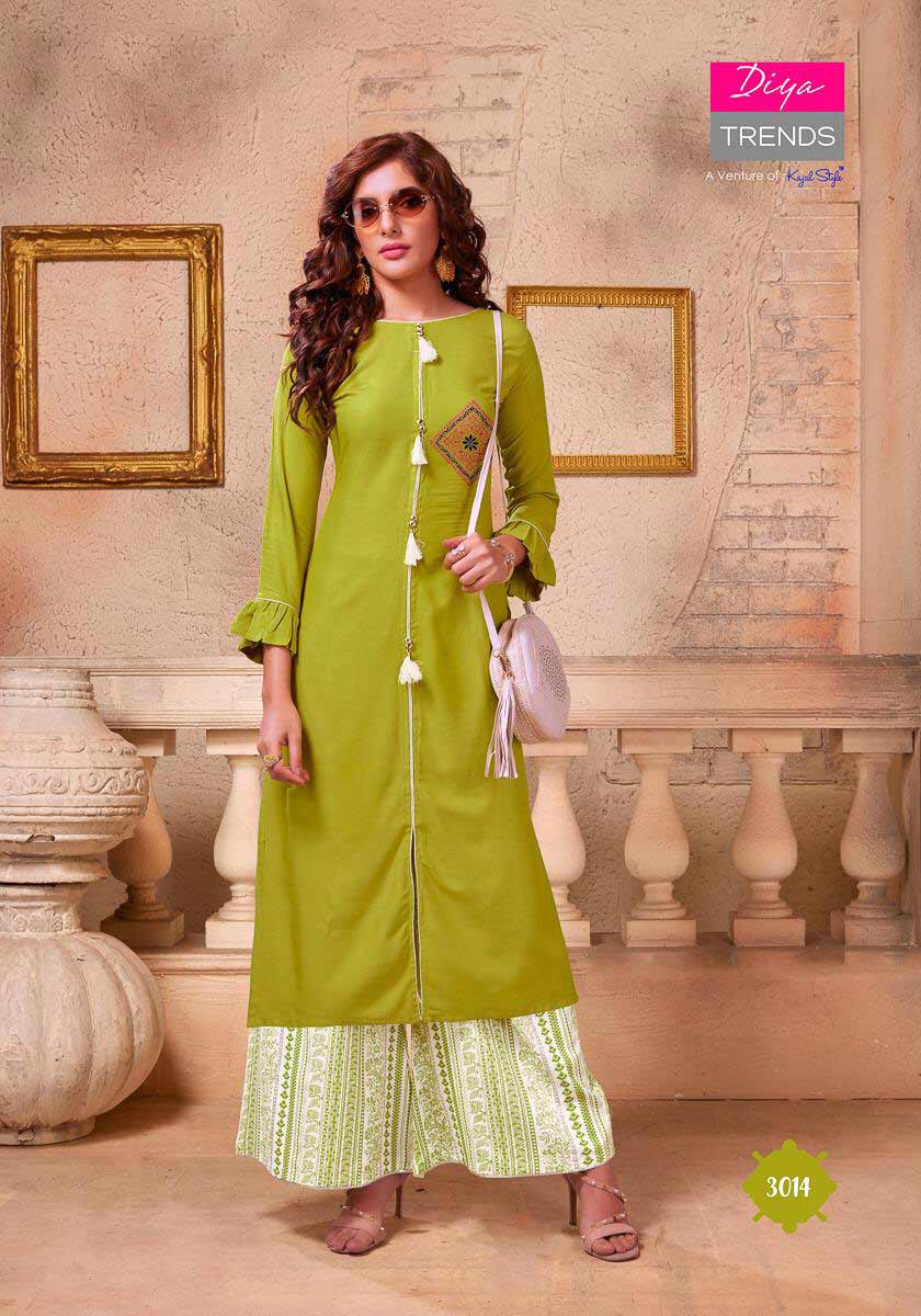 Biba's Vol-3 Diya Trends Rayon Palazzo Kurti Biba's Vol-3 Diya Trends Rayon Palazzo Kurti